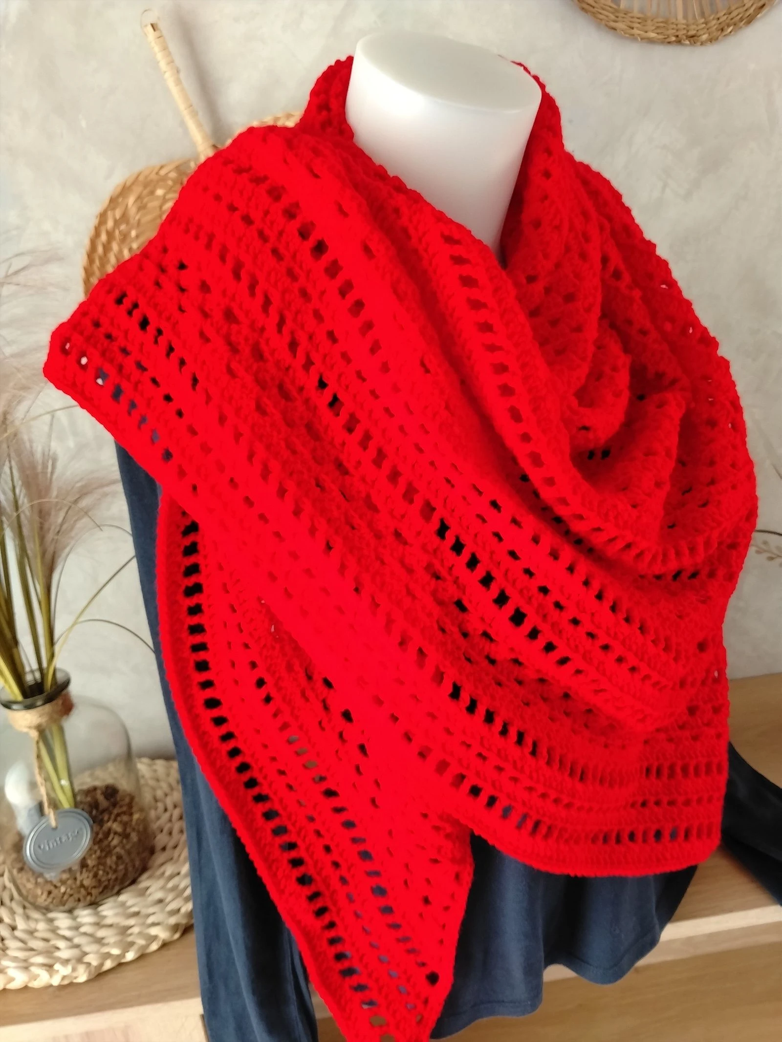 Xale vermelho macio – photo 4